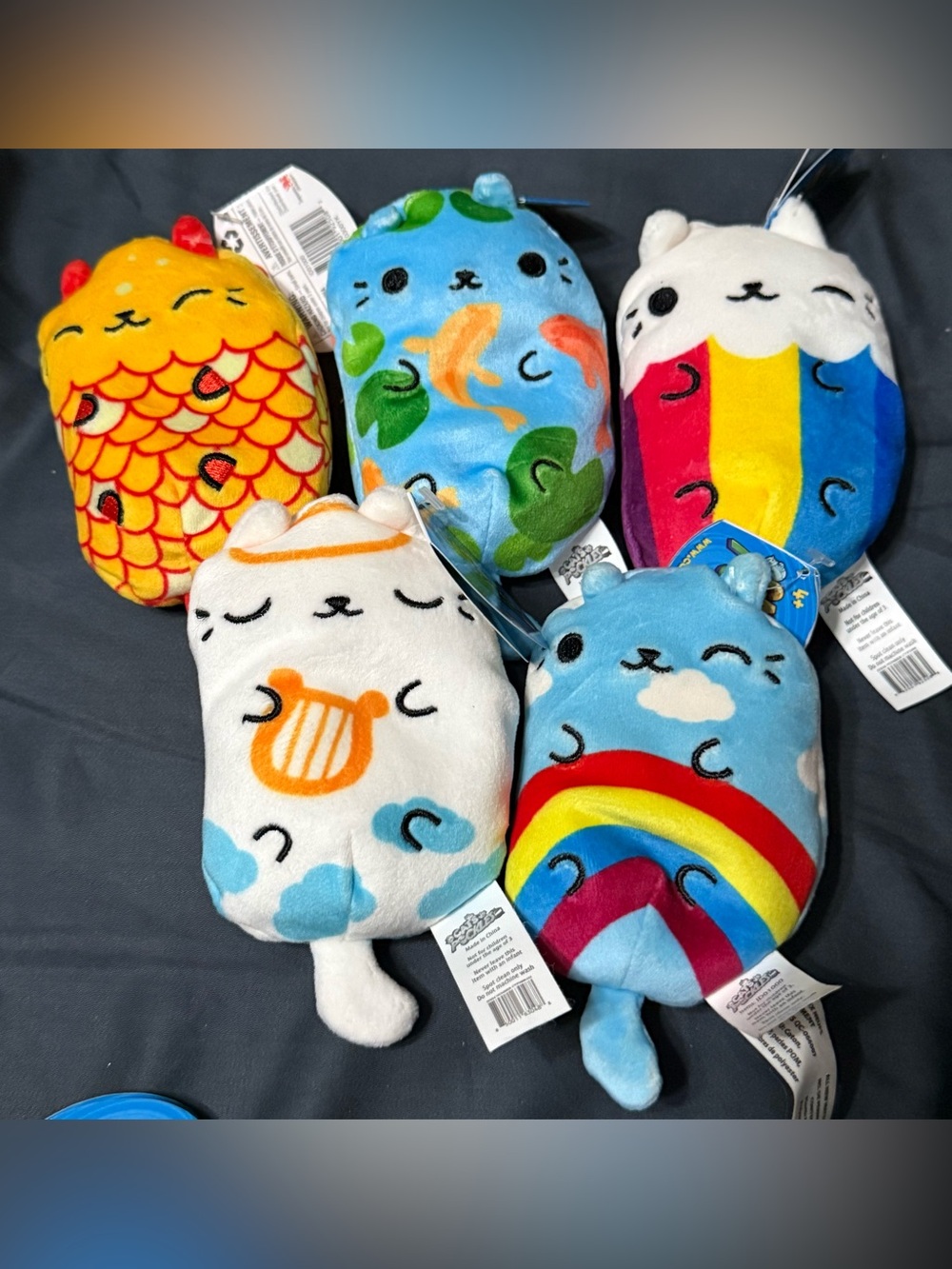 Cats vs Pickles 5 Plush Bundle Goldie Fish Koi Cat Prism Angeli-cat